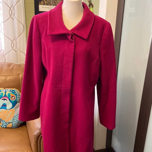 Talbots Berry Overcoat - Picture 1 of 8